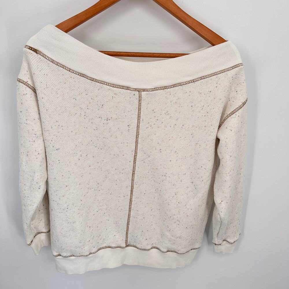 ANTHROPOLOGIE Pilcro Slouchy Off-The-Shoulder Sweatshirt// XXS - Picture 11 of 12